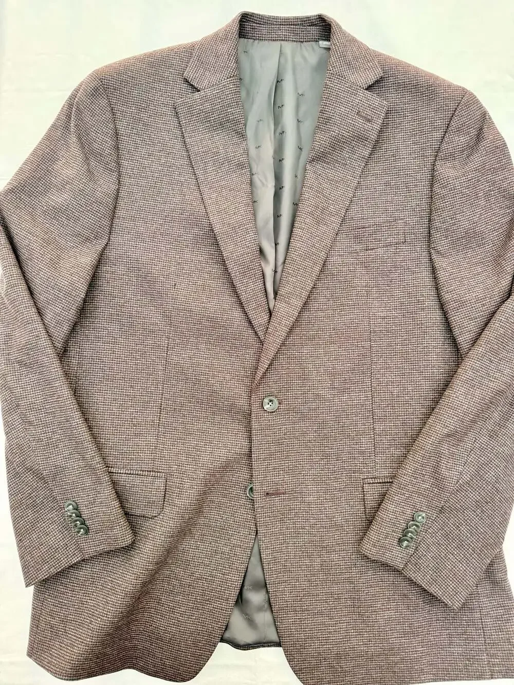 Michael Kors Brown Houndstooth Sport Coat